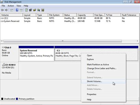 Shrinking Windows Partitions Past 50%