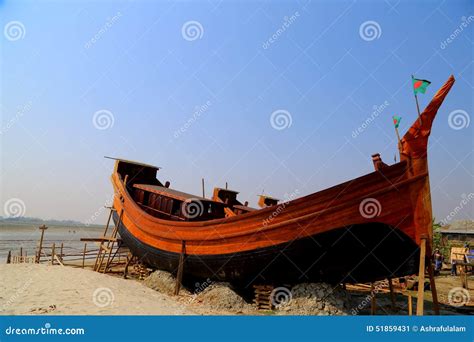 Boat with country flag stock image. Image of travel, shore - 51859431