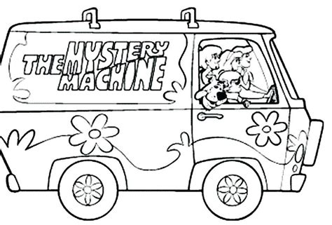 Mystery Machine Coloring Page at GetDrawings | Free download