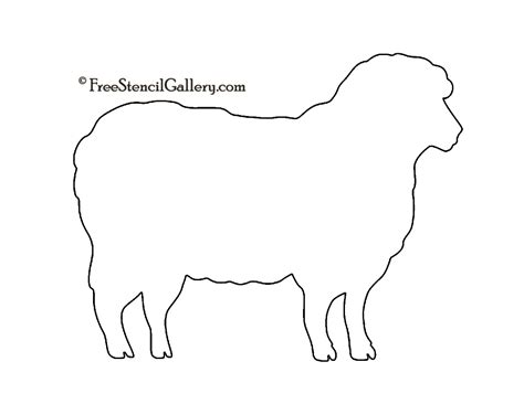 Sheep Silhouette 02 Stencil | Free Stencil Gallery