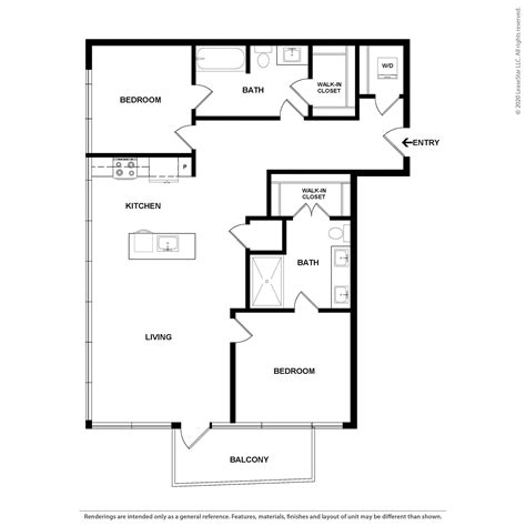 The Midtown | 2 Bed Apartment | Crossroads at the Gulch Apartments