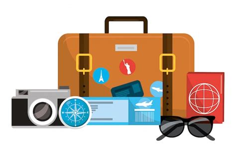 Premium Vector | Travel luggage cartoon