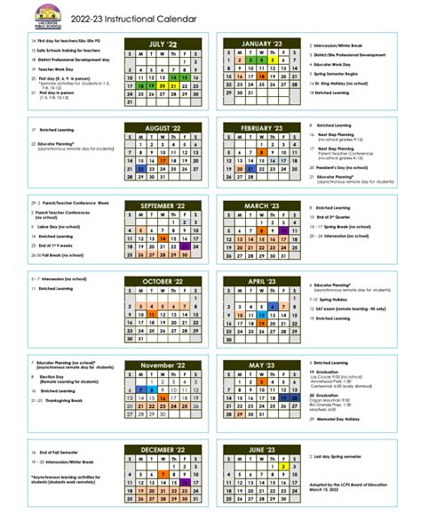 LCPS Calendar | Mesa Middle School