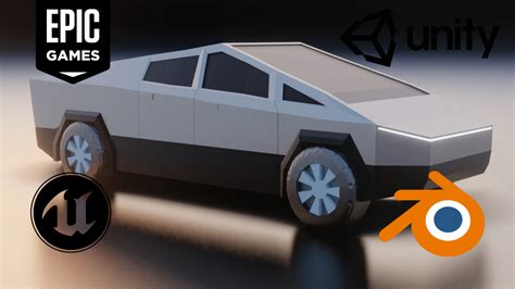 Cybertruck low poly car | CGTrader