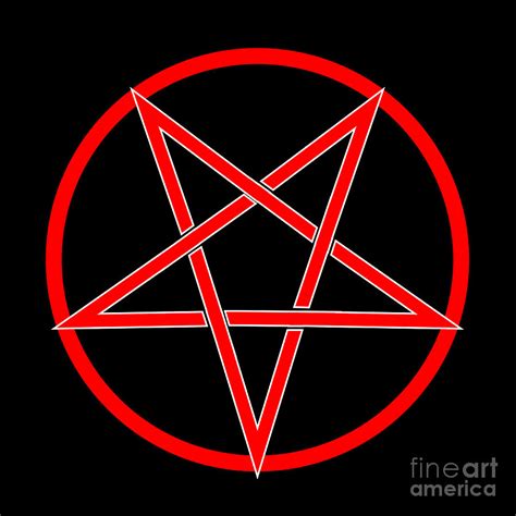 Pentagram Over Black Digital Art by Bigalbaloo Stock - Pixels