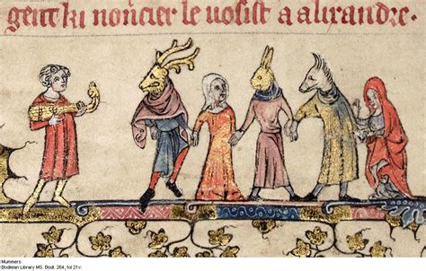 Medieval — Mummers plays have their origins in pagan winter...