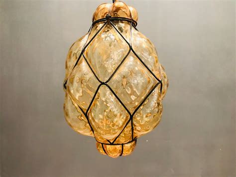 Vintage Murano Glass Pendant Lamp, 1950s for sale at Pamono