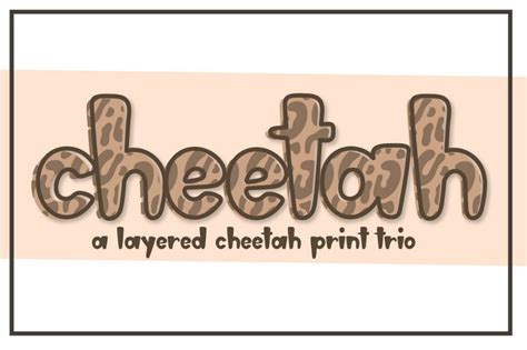 Cheetah - A Layered Cheetah Print Trio Script Logo, Lettering Fonts, Typography, Font Pairing ...