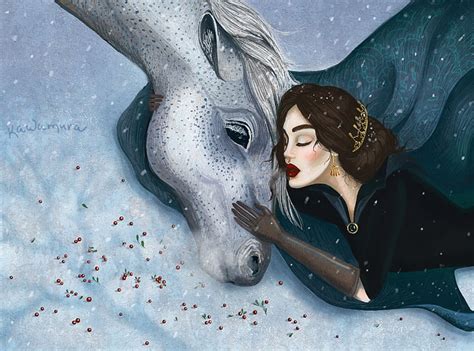 HD wallpaper: Snow White and her Horse Illustration, Artistic, Drawings, Girl | Wallpaper Flare