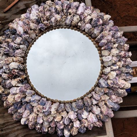 Round Oyster Shell Mirror