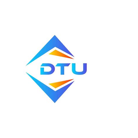 DTU abstract technology logo design on white background. DTU creative ...