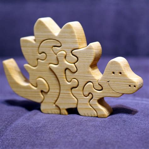 Dinosaur Wooden Puzzle Wooden Dinosaur Toy Educational Game - Etsy