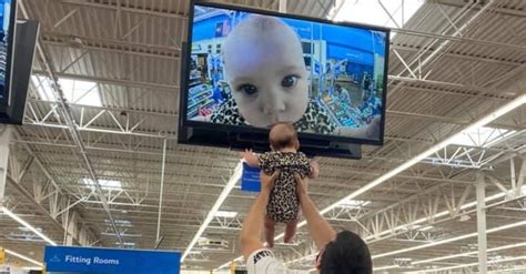 Hilarious Photo Of Baby's Face On Walmart Monitor Is Cheering Up The ...