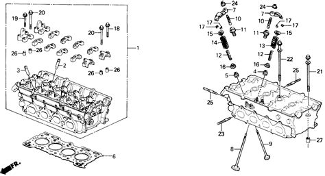 Honda Prelude Arm, valve rocker. Si, head, cylinder - 14621-PH3-000 | Norm Reeves Honda Vista ...