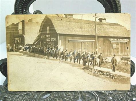 RPPC Postcard Funeral Procession Furniture and Undertaker Men Carrying ...