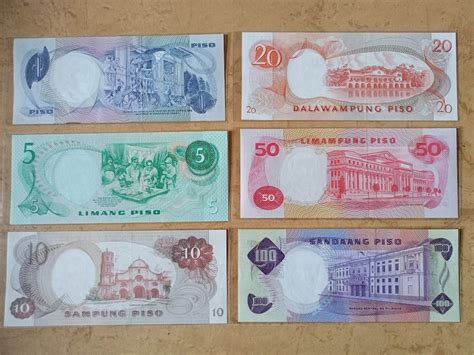 Vintage Collectible Pilipino Series Banknotes Paper Money, Hobbies ...