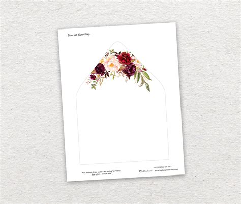 Envelope Liners Envelope Liner Template White Background - Etsy