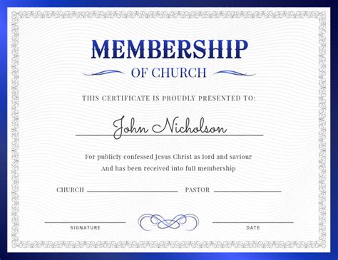 Certificate Of Church Membership Certificate Of Church, 45% OFF