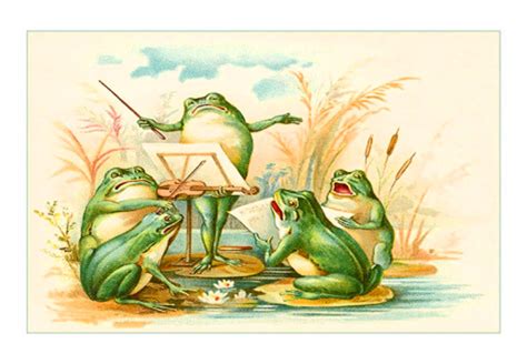 Frog Hopper Glen: Vintage Frog Illustrations - Cartoon Style