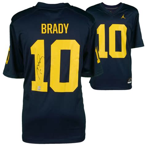 The Tom Brady Signed Michigan Jordan Football Jersey Is Available Now ...