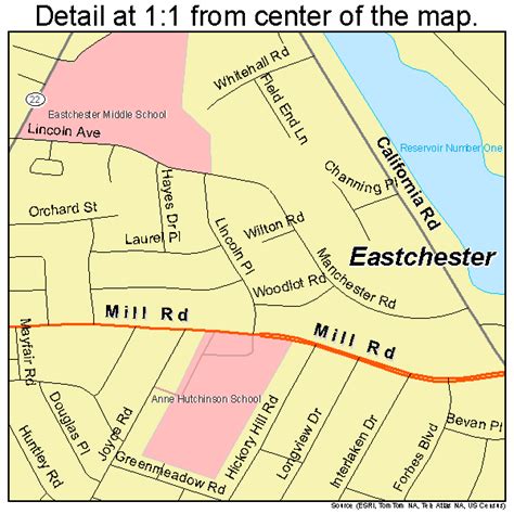 Eastchester New York Street Map 3621809