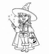 Cute Magician Costume sketch template