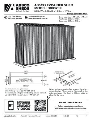 Fillable Online Absco Sheds Assembly App on the App Store Fax Email Print - pdfFiller