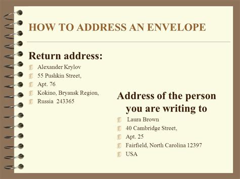 How To Write An Apartment Address / Addressing Envelopes Packages Mail ...