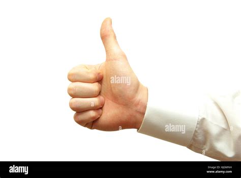 success hand sign isolated on white Stock Photo - Alamy