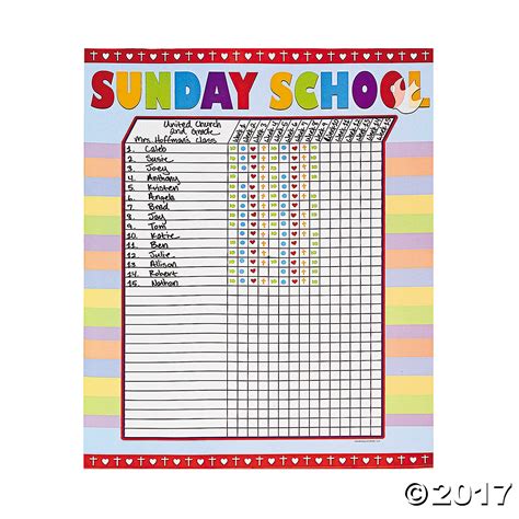 Attendance Chart | Children's Church | Attendance Chart, Sunday - Free Printable Sunday School ...