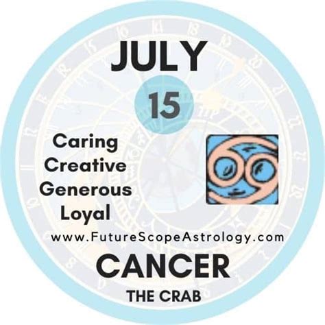 July 15 Zodiac (Cancer) Birthday: Personality, Zodiac Sign, Compatibility, Ruling Planet ...