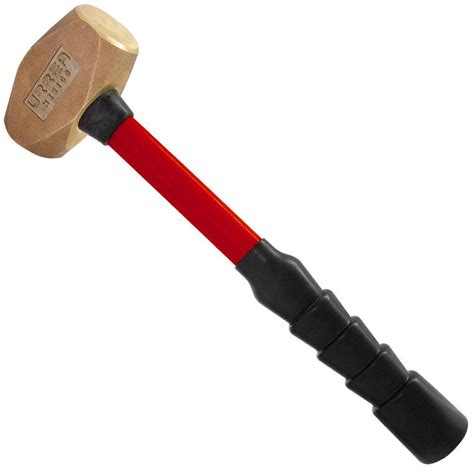 URREA 30 oz. Brass Head Hammer With Fiber Glass Handle With Rubber ...