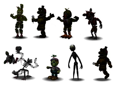 FNaF 3 Accurate Characters v3 by Educraft on DeviantArt