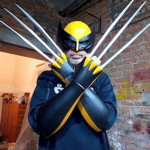 Wolverine Claws Gauntlets Forearm for Cosplay Yellow/black - Etsy