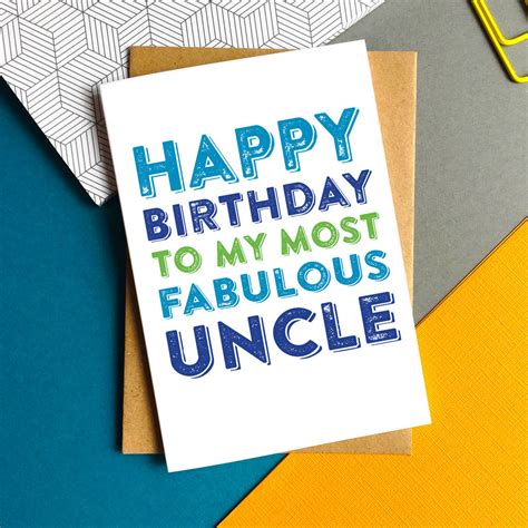 Happy Birthday To My Most Fabulous Uncle Greetings Card By Do You Punctuate?