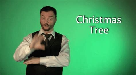 Christmas Tree Asl GIF by Sign with Robert - Find & Share on GIPHY