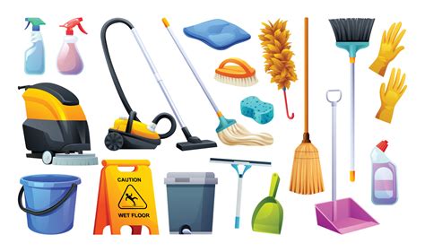 Set of cleaning equipment. House cleaning service tools isolated on white background 21488644 ...