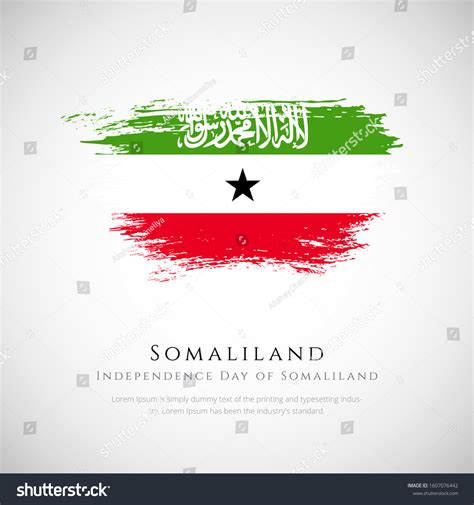 Somaliland Flag Made Brush Stroke Background Stock Vector (Royalty Free ...