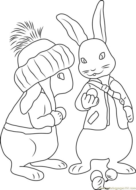 Benjamin Bunny Coloring Page - Free Peter Rabbit Coloring Pages ...