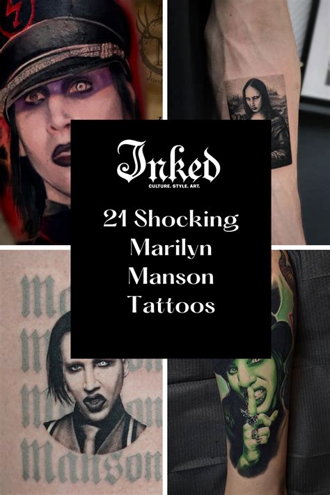 21 Shocking Marilyn Manson Tattoos | Marilyn manson tattoo, Marilyn ...