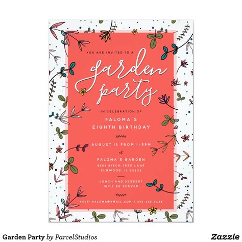 Garden Party Invitation | Zazzle | Garden party invitations, Party ...