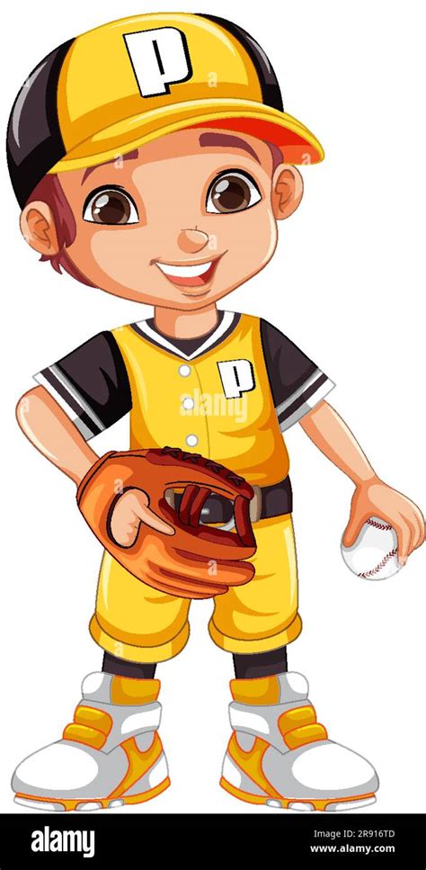 Baseball player cartoon character illustration Stock Vector Image & Art ...