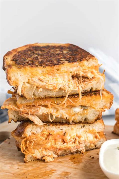 Buffalo Chicken Grilled Cheese Sandwich - Easy Chicken Recipes