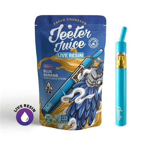 Jeeter: Blue Banana Jeeter Juice Disposable Live Resin Straw 500mg | Leafly