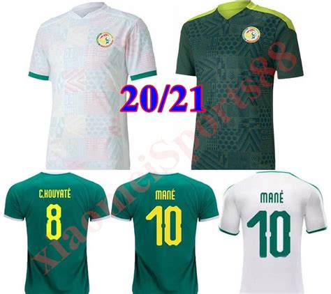 2021 20 21 Senegal Soccer Jersey Top Quality Senegal 2020 2021 Home White Away Green Balde ...