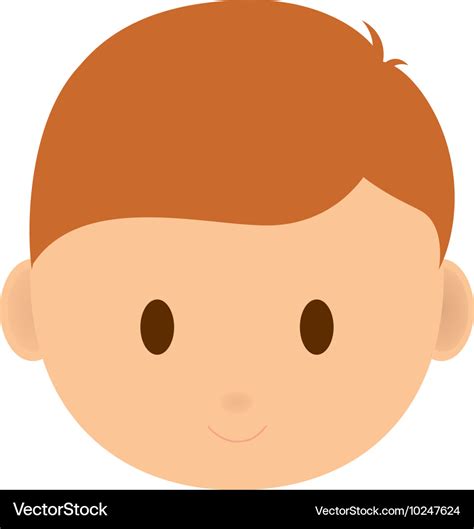 Boy kid head cartoon icon Royalty Free Vector Image