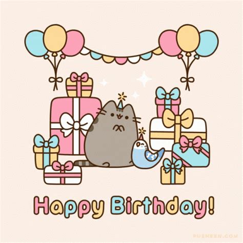 Happy Birthday Pusheen Cat GIF – Happy Birthday Pusheen Cat Cute ...