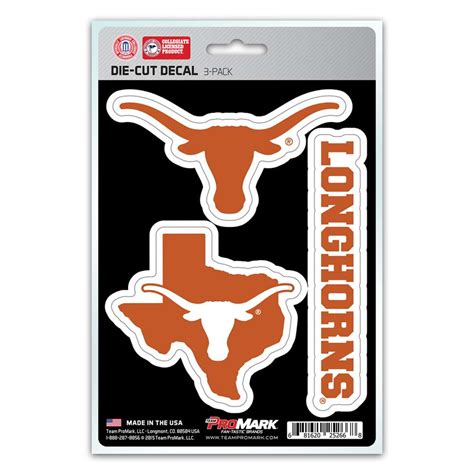 Texas Longhorns Decals - 3 Pack