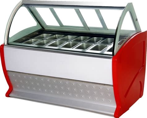 Energy-saving Ice Cream Commercial Refrigerator Freezer Showcase