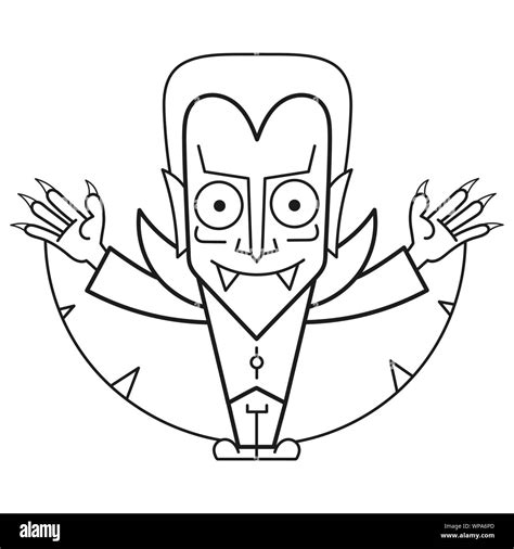 Coloring Dracula, Great Design For Any Purposes. Vector Drawing. Fantasy Vector Illustration ...